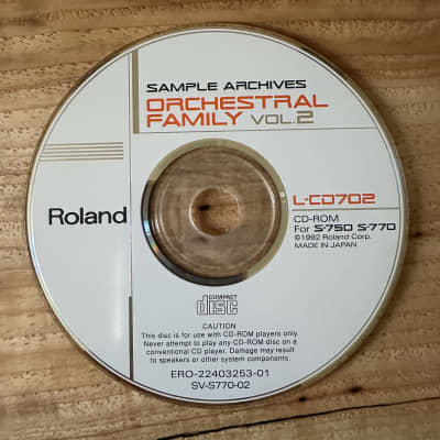 (17892) Roland Orchestral Family Vol 1 & 2 CD ROM for S-750 S-770 L-CD702