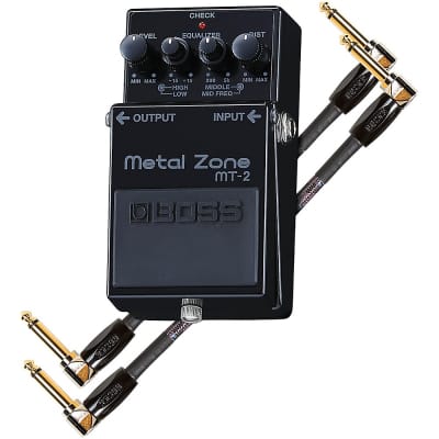 BOSS 30th Anniversary MT-2-3A Metal Zone Effects Pedal and Two 6