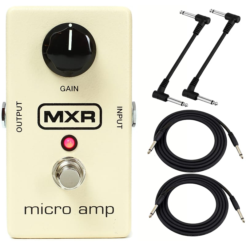 MXR M133 Micro Amp Gain/Boost Effects Pedal with Cables image 1