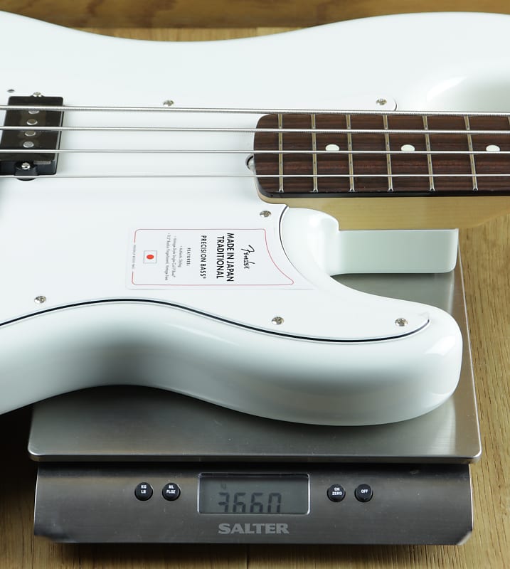 Fender Japan Traditional 60s Precision Bass Olympic White with Red  Competition Stripe
