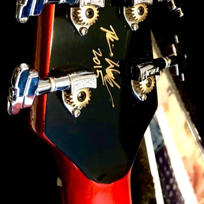 J.W. Van SG style neck through Electric guitar Cherry Burst image 3