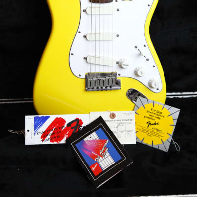 Fender Deluxe American Standard Stratocaster Graffiti Yellow 1989 Pre-Owned image 14