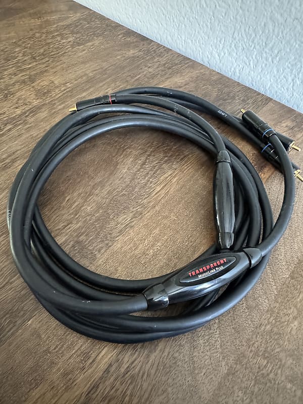 Transparent Audio Musiclink Plus 2m RCA Cables • Excellent  			