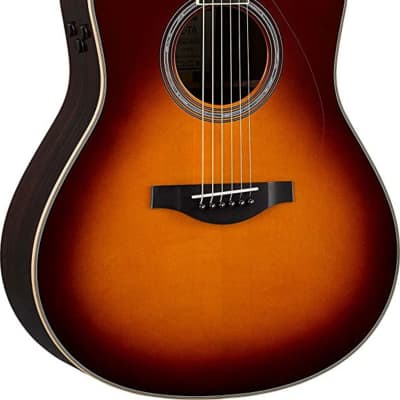 Yamaha LL-TA TransAcoustic Acoustic-Electric Guitar, Brown Sunburst w/ Hard Bag image 1