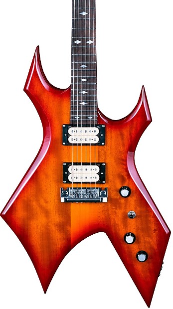 B.C. Rich Mk9 Warlock Electric Guitar Cherry Red Sunburst with Case image 1