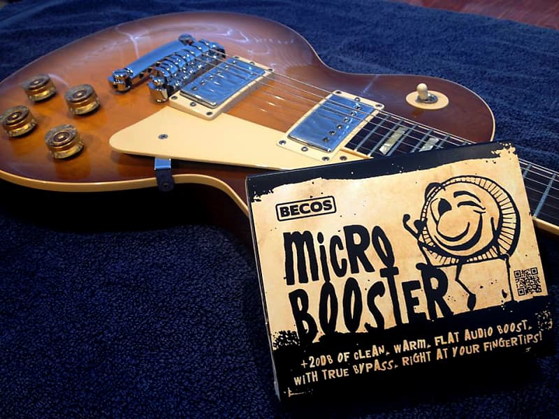 BECOS Micro Booster Onboard Guitar with Variable Gain & Push-Push  Switch-Pot 500K - uBST500