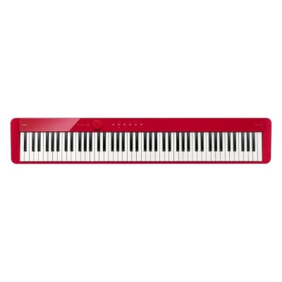 Casio Privia 88-Key Digital Piano with Smart Scaled Hammer Action Keyboard, Bluetooth, and Illuminated Touch Sensor Controls (Red)