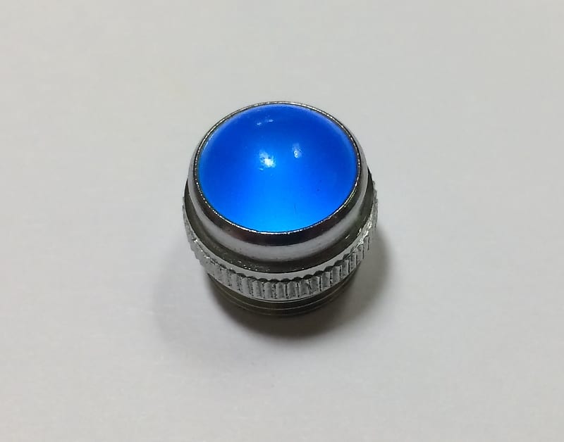 Vintage Smooth Glass Amplifier Jewel Lens, BLUE, Fits Fender and Other Amplifiers image 1