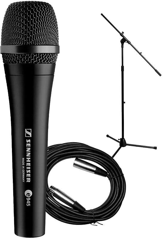 Sennheiser e945 Supercardioid Dynamic Handheld Microphone, with Boom Stand  and Cable