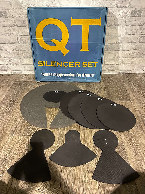 QT Drum Kit Foam Silencer Practice Pads x8 / Drum Accessory Reverb