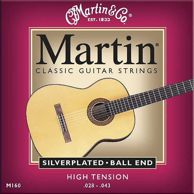 Martin M-160 Silverplated Ball End Nylon Strings image 1