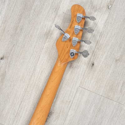 Mayones Jabba Custom 5 5-String Bass, Ebony Fretboard, Curly Redwood Top, Trans Natural Satine image 10