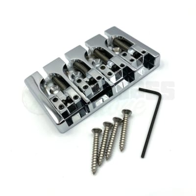 Floyd Rose Aged Chrome Ray Ross 4 String Bass Bridge Saddle-Less