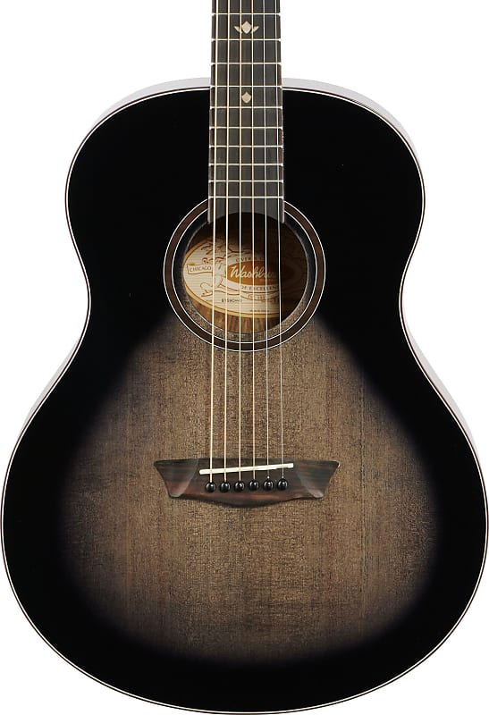 Washburn Bella Tono Novo S9 Acoustic Guitar, Gloss Charcoal Burst image 1