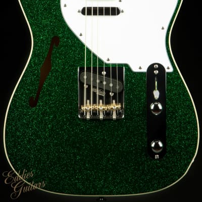 Suhr Eddie's Guitars Exclusive Custom Classic T Roasted - Deep Green Sparkle image 2