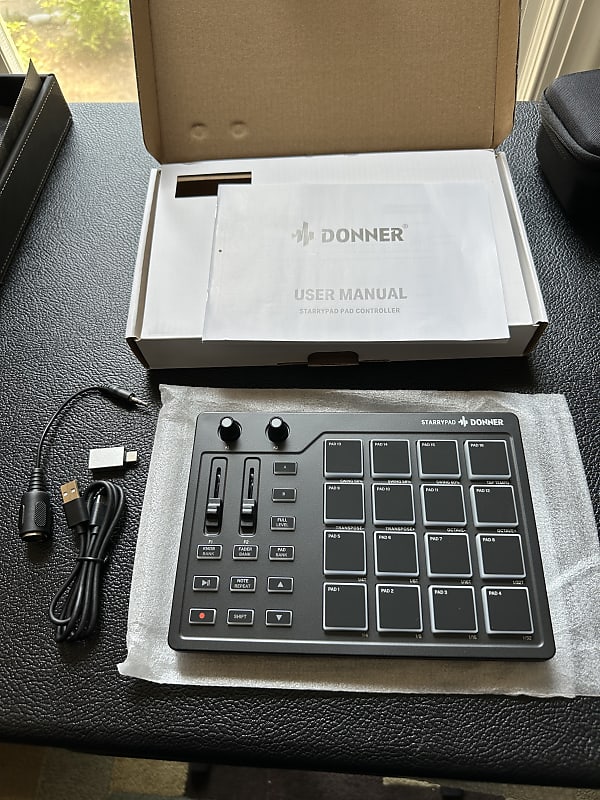 Donner STARRYPAD MIDI Drum Controller with 16 Pads for Music Reverb