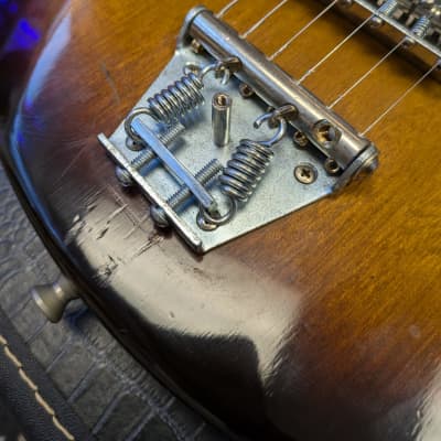 Misc Solidbody Electric Guitar Sunburst (Kawai) 1960s Japan #NA w/Chip Case image 4