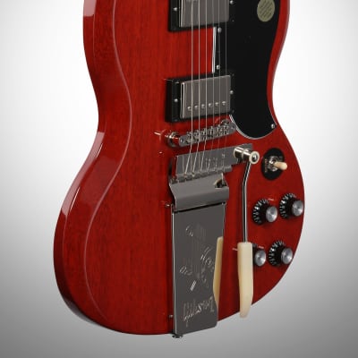Gibson SG Standard 61 Maestro Vibrola Electric Guitar (with Case), Vintage Cherry image 3