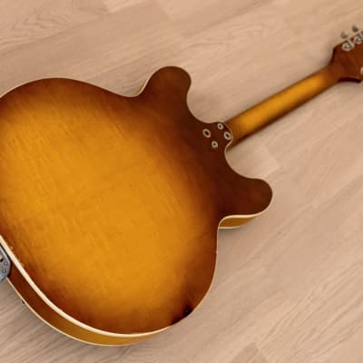 1966 Harmony H76 Vintage Electric Guitar 100% Original w/ DeArmond Gold Foils, Bigsby B3 & Case image 17