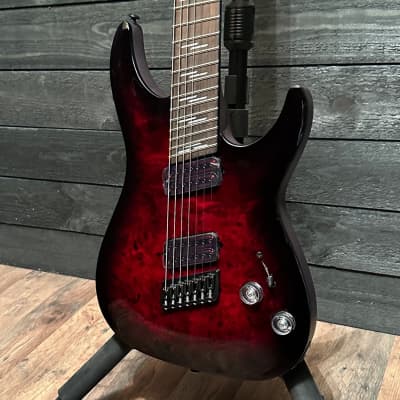 Schecter Omen Elite-7 Multiscale Electric Guitar - Black Cherry Burst image 3