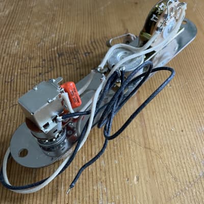 Fender Telecaster Wiring Harness Upgrade 250k CTS Pots .022 Orange Drop Cap Oak Grigsby Switch PUSH/PULL Series/Parallel image 2