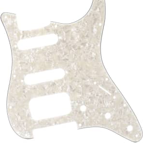Fender 11-hole Mount Standard Strat HSS Pickguard - Aged White Moto image 4