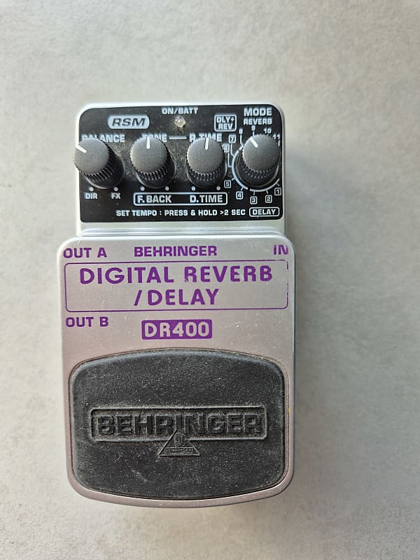 Behringer DR400 Digital Reverb Delay Pedal 2010s - Standard image 1