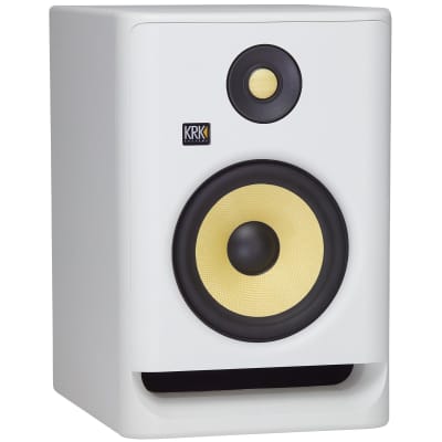 KRK ROKIT 7 G4 RP7G4 7" Active Bi-Amped Studio Monitor Speakers White w Stands image 3