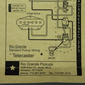Rio Grande Charlie Christian Telecaster Pickups Black image 5