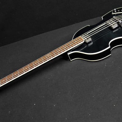 Hofner HCT-500/1-BK Contemporary Beatle Bass Custom with Black Pickguard & German Control Plate image 5