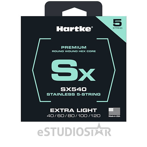 Hartke SX540 5-String Extra Light Premium Stainless Steel Bass Strings image 1