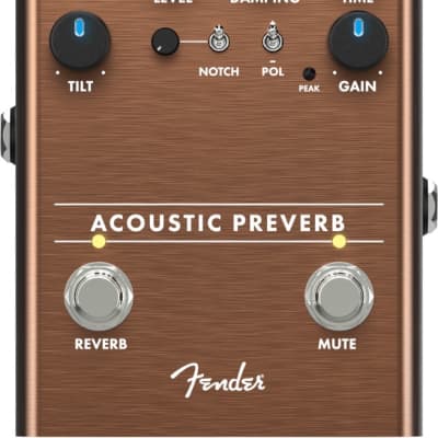 Fender ACOUSTIC PREVERB Guitar Preamp and Reverb Effect Pedal - 023-4548-000 image 1
