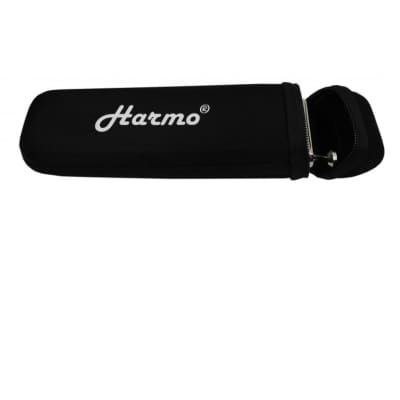 Harmonica case for 16 hole chromatic harmonica by Harmo – black zip pouch image 2