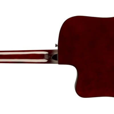 Fender FA-125CE Dreadnought Acoustic Electric Guitar, Walnut FB, Natural image 8