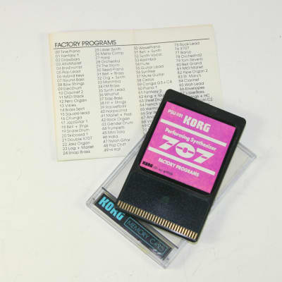 Korg 707 Memory Card ROM, PSU-101 Factory Programs