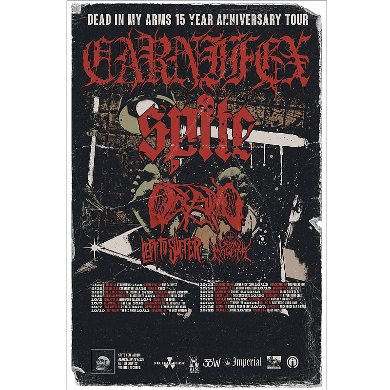 Carnifex | Spite | Oceano Tour 2022 Ltd Ed New RARE Poster! | Reverb