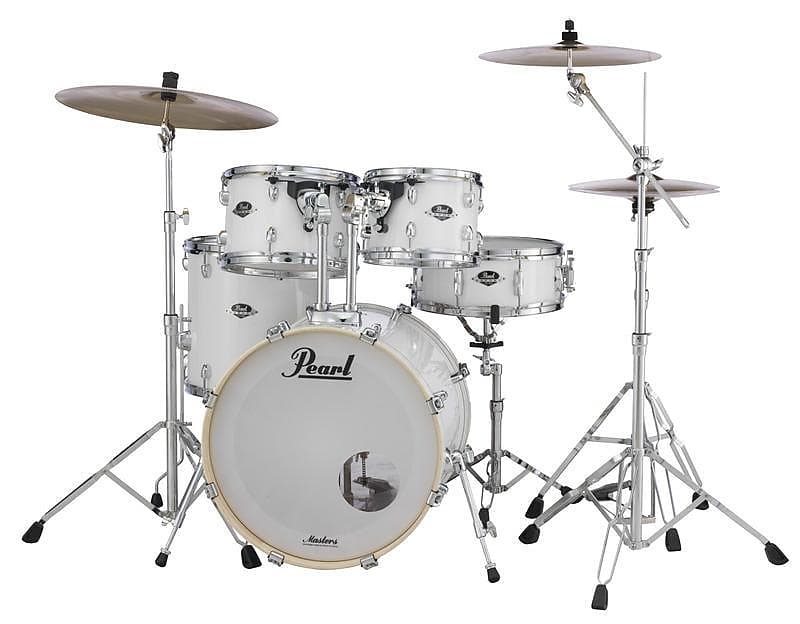 EXX705N/C33 Pearl Export 5pc Drum Set w/830-Series Hardware Pack PURE WHITE image 1