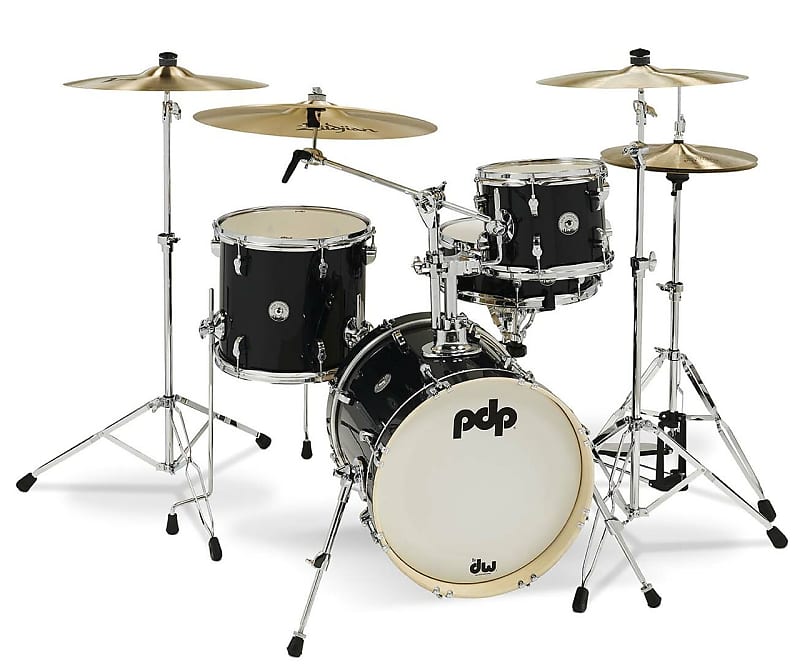 PDP New Yorker Drum Set 4pc Black Onyx Sparkle Shell Pack PDNY1604BO image 1