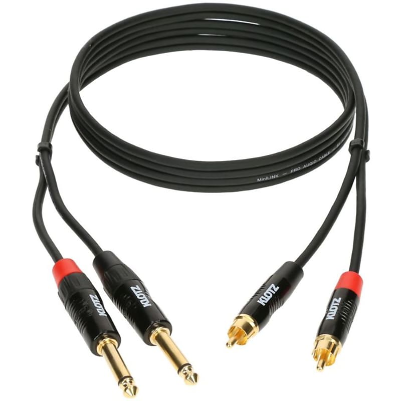 Klotz KT-CJ600 RCA Phono - Jack Cable 6m - Audio Cable  			