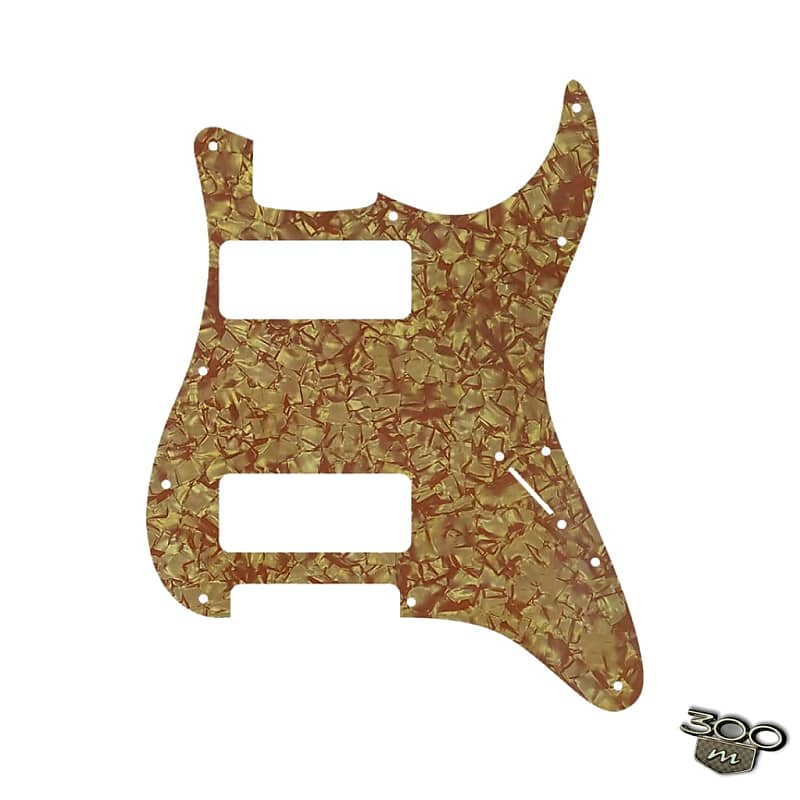 4 Ply Bronze Pearl Double P90 Strat Style Pickguard image 1