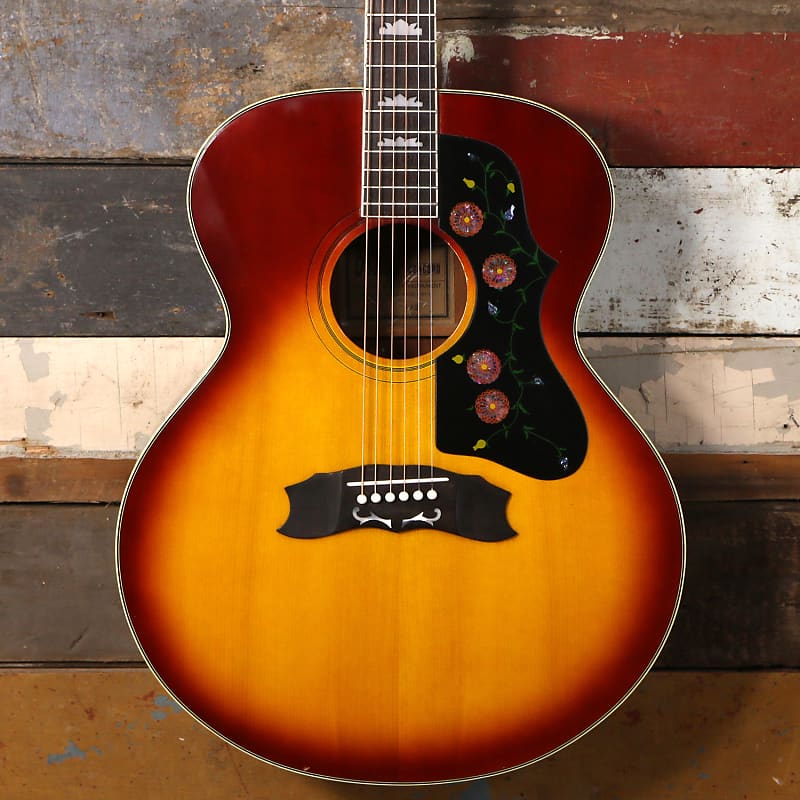 1977 Ibanez Concord Model 698 Jumbo Acoustic Sunburst | Reverb