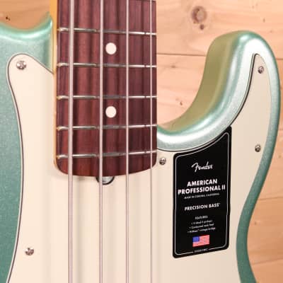Fender American Professional II Precision Bass - Rosewood Fingerboard, Mystic Surf Green image 3