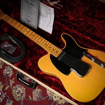 Fender USA Custom Shop 52' Reissue Tele Mod Journeyman Relic Butterscotch Blonde for sale
