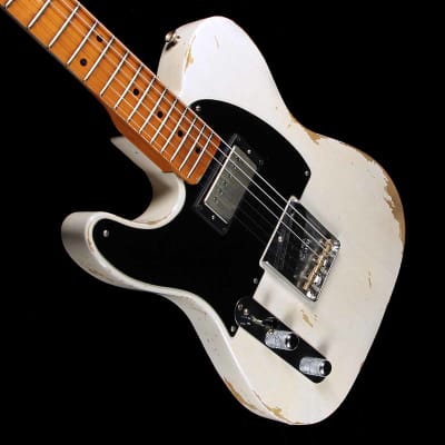 Fender Custom Shop 52 Tele HS Aged white blonde heavy relic humbucker lefty lefthanded LH image 2