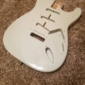 White stratocaster outlet body