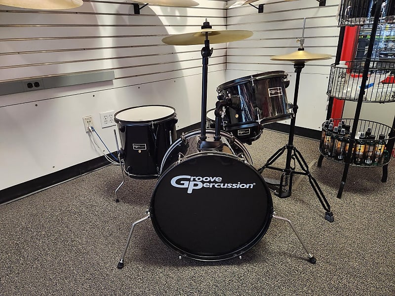 Groove Percussion Drum Set With Hardware & Cymbals(4 Piece) Reverb