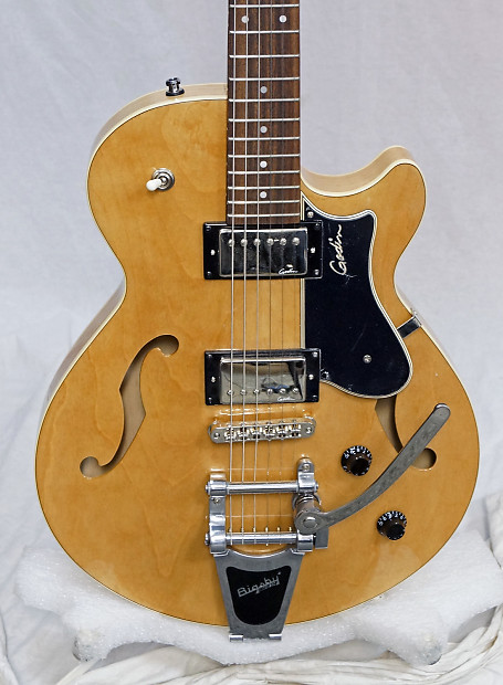 Godin Montreal Premiere HG w/Bigsby Gorgeous Graining Natural Finish 2 buckers image 1