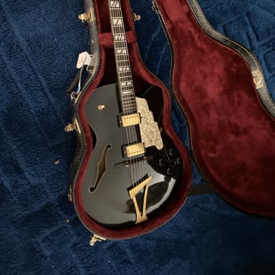 Triggs Round Midnight Thinline Archtop  Hollowbody Guitar - Rare -   Black image 3