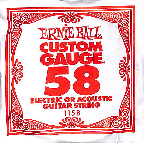 Four (4) .058 Ernie Ball Custom Gauge Nickel Wound Reverb