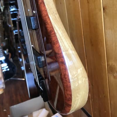 Wolf S9-6 6 String Fretless Bass (Left Handed) - Quilted Bubinga (#2) image 7